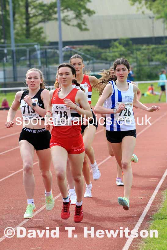 Womens Under-20s 1500 metres, 2023 North Eastern Track and Field Champs., Middlesbrough Sports Village, Middlesbrough. Photo: David T. Hewitson/Sports for All Pics